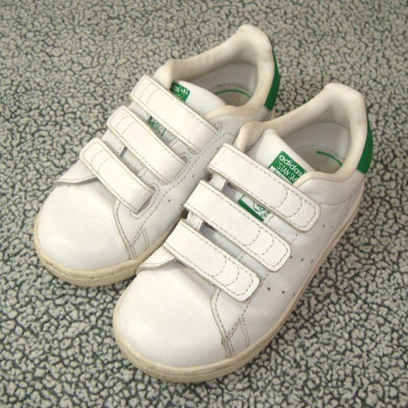 ADIDAS Originals Stan Smith Primegreen Stay-Put Closure Casual Sneakers Size 9K - Picture 1 of 14